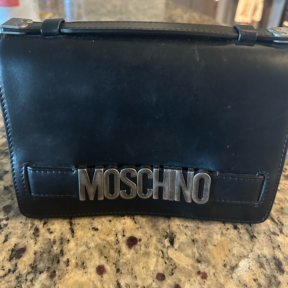 Moschino Black Bag with White Cover